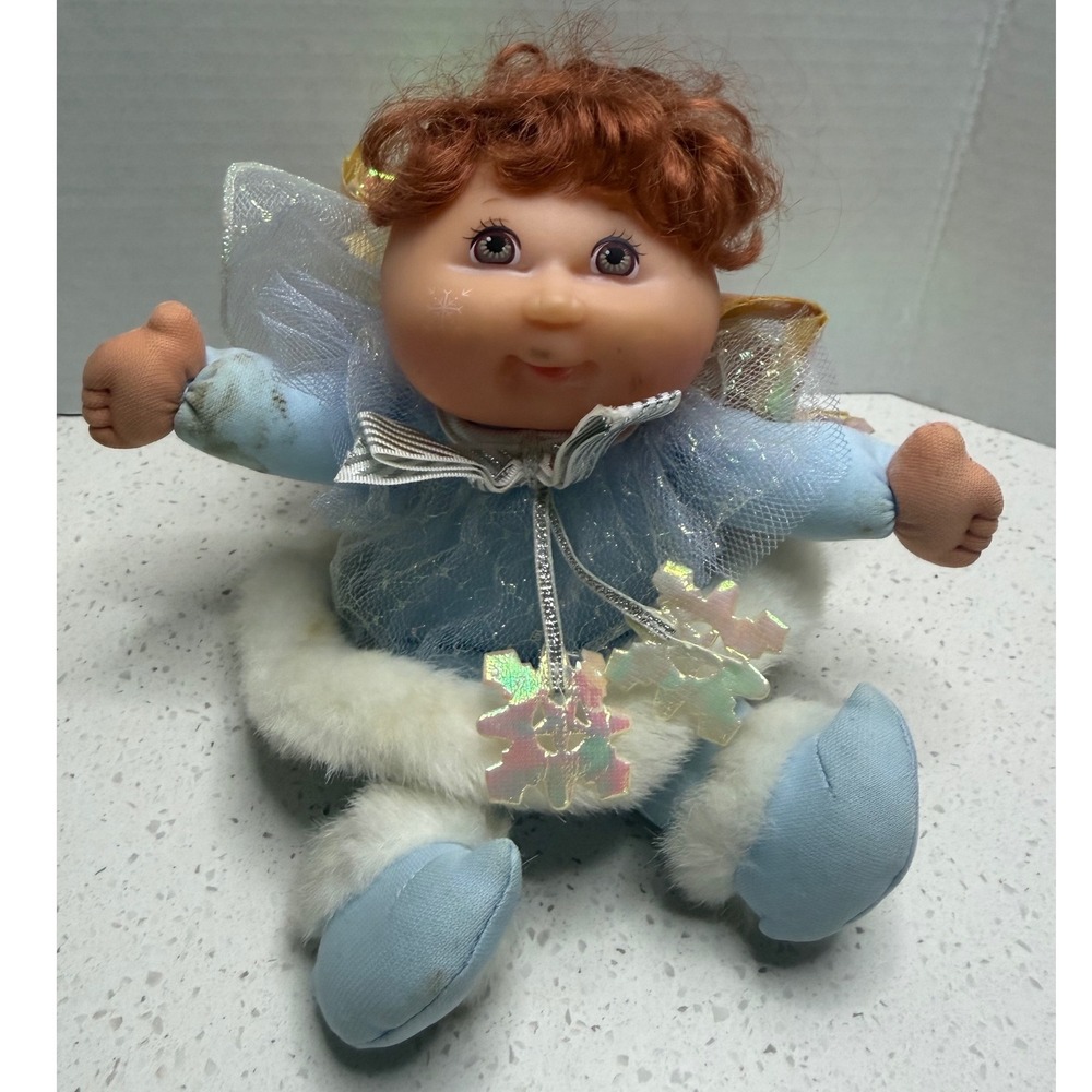 Vintage 1995 Cabbage Patch Kids Snowflake Fairy Doll Red Hair Blue Winter Outfit